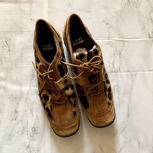 [SOLD] Stuart Weitzman Leopard Suede Sneakers 8